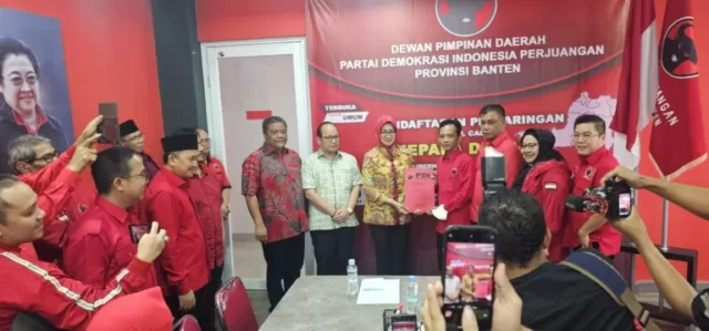 Datangi DPD PDIP, Airin Rachmi Diany Daftar di Penjaringan Bacagub Banten