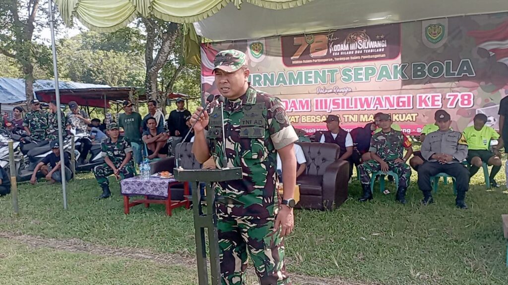 Sambut HUT Kodam III/Siliwangi, Kodim 0602/Serang Gelar Pertandingan Sepak Bola