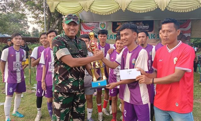 Dandim 0602/Serang Resmi Tutup Turnamen Sepak Bola Menyambut HUT Kodam III/Siliwangi
