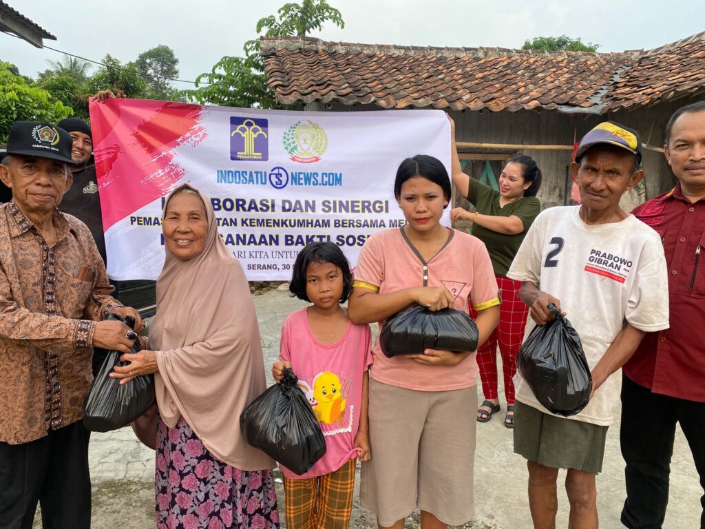 Pemasyarakatan Kemenkumham Gandeng Media Gelar Bakti Sosial di Cikeusal