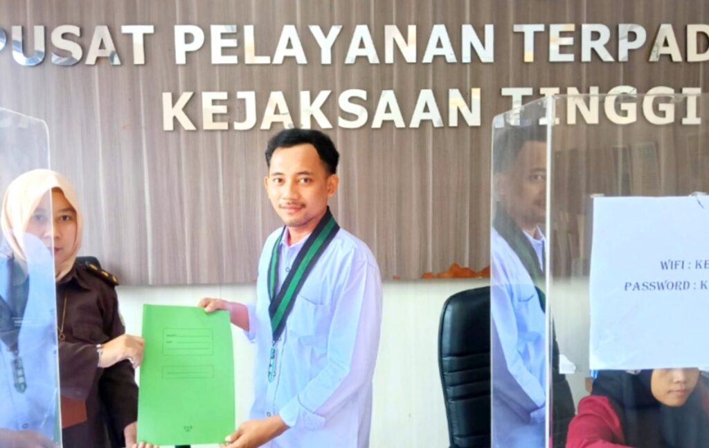 Pelaksana Pembangunan D.I Bendung Cimoyan di Laporkan HMI ke Polda dan Kejati Banten