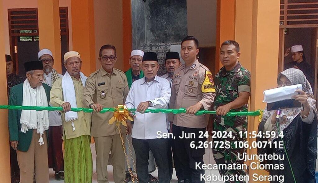 Serda Jajim Babinsa Koramil 0602-12/Ciomas Hadiri Peresmian Sekolah Madrasah Ibtidaiyah Alhidayah