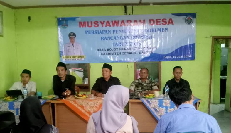 Kopka Joko Babinsa Koramil 0602-21/Kopo Ikuti Musdes Penyusunan RKP Desa Bojot