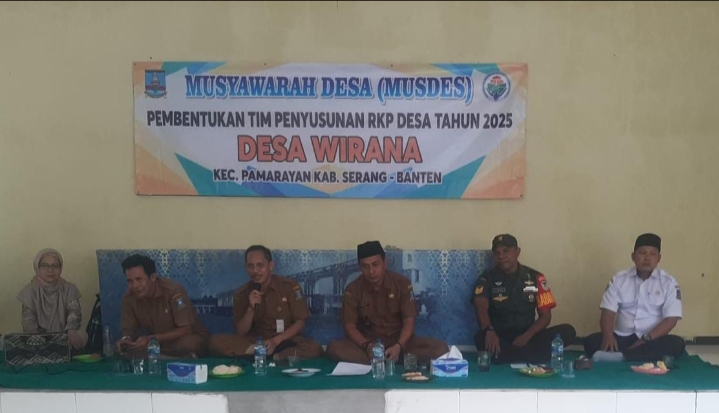 Serma Wakano Babinsa Koramil 0602-20/Pamarayan Ikuti Musrenbang Desa Wirana Tahun 2025 Serma Wakano Babinsa Koramil 0602-20/Pamarayan Ikuti Musrenbang Desa Wirana Tahun 2025