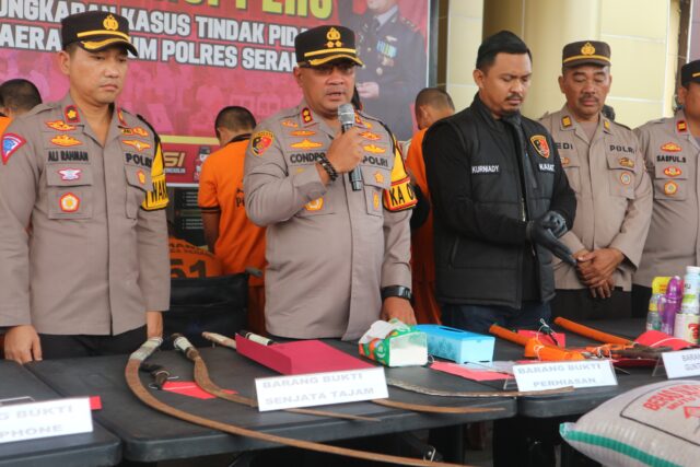 16 Pelaku Kejahatan Berhasil Diringkus Polres Serang Dalam Operasi Pekat Maung 2024