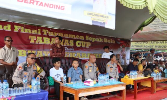 Meriahkan Hari Bhayangkara ke 78, Kapolres Serang Saksikan Langsung Final Sepak Bola Tabanas Cup