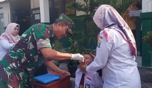 Kodim 0602/Serang Dan Muspika Kota Serang Bergandengan Tangan Dalam Mendukung PIN Polio 2024