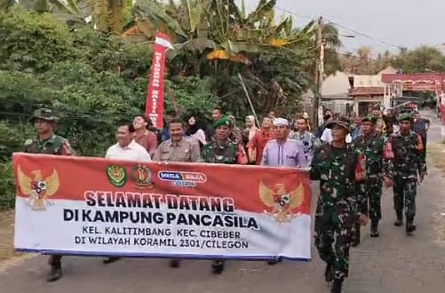 Danramil 2301/Cilegon Deklarasi Kampung Pancasila Di Kelurahan Kalitimbang Cibeber