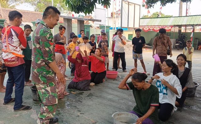 Danramil 0602-02/Kasemen Bersama Babinsa Kembali Gelar Lomba Tradisional Untuk Memeriahkan HUT RI Ke-79