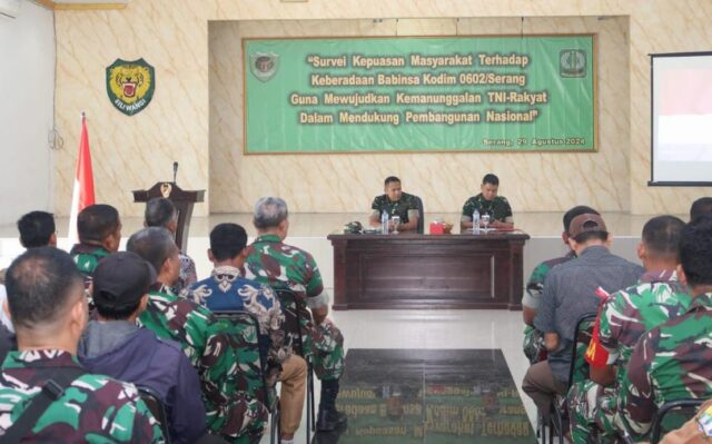 Dandim 0602/Serang Membuka Kegiatan Survei Kepuasan Masyarakat Terhadap Kinerja Babinsa