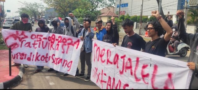 FAM Serang Raya Gelar Aksi Dukung Kejari Usut Tuntas Korupsi Kadisparpora Kota Serang