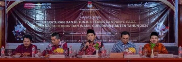 KPU Banten Gelar Sosialisasi Aturan dan Petunjuk Teknis Kampanye Pilgub 2024