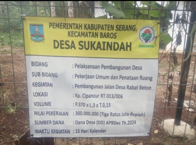 Pembangunan Rabat Beton Desa Sukaindah Diduga Bermasalah dan Gagal Konstruksi