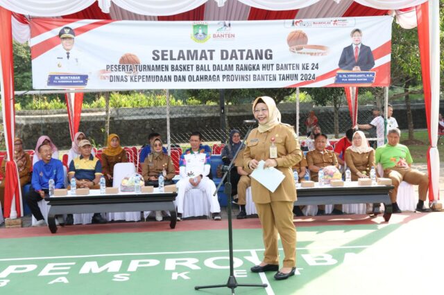 HUT ke-24 Provinsi Banten, Plh Sekda Virgojanti Buka Turnamen Bola Basket