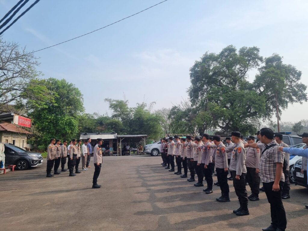 Polres Serang Laksanakan Apel Pengamanan Kunker Wapres RI ke Ponpes An Nawawi Tanara