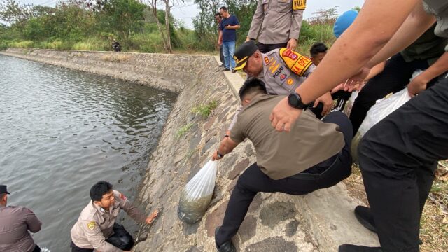 Dukung Program Ketahanan Pangan Polres Serang Tebar Bibit Ikan