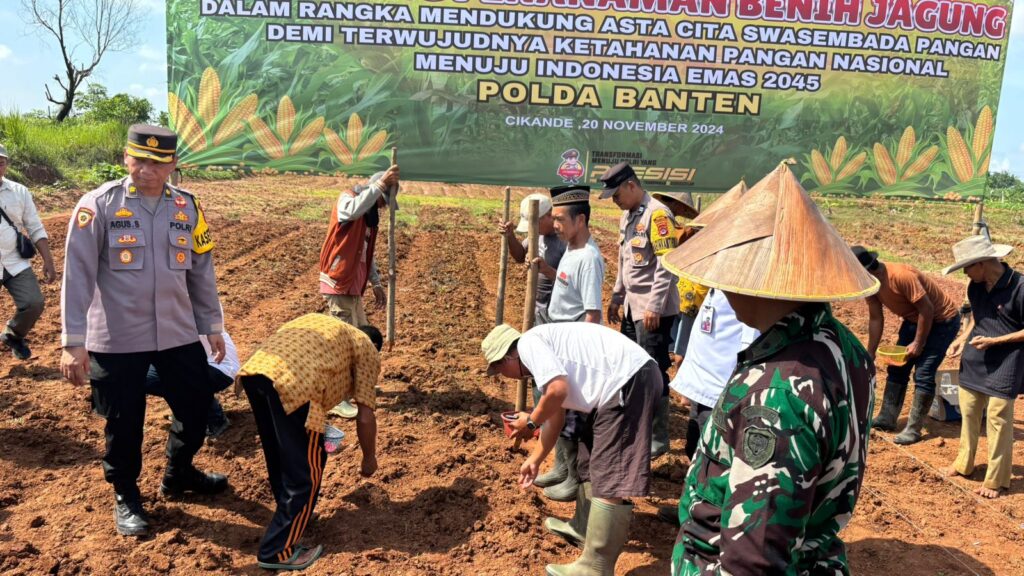 Polres Serang Gelar Launching Penanaman Bibit Jagung Dukung Asta Cita Swasembada Pangan