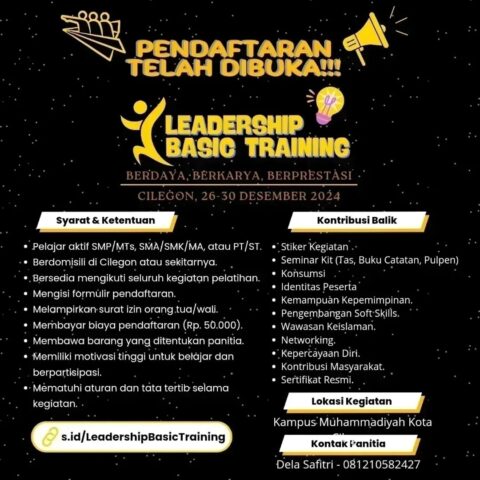 Isi Liburan Sekolah, PII Kota Cilegon Siap Gelar Leadership Basic Training 2024