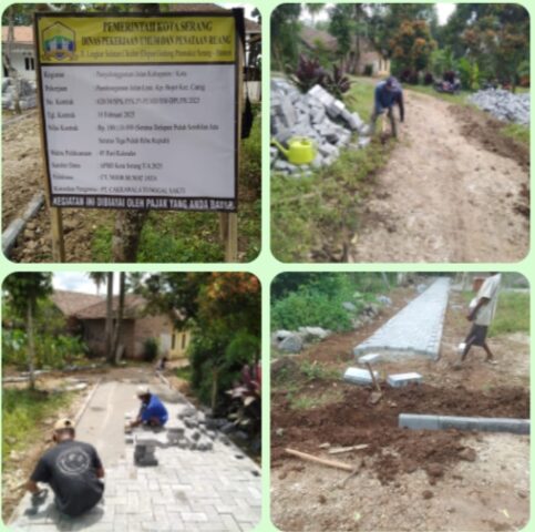 Pekerjaan Paving Block di Curug Kota Serang Diduga Abaikan K3