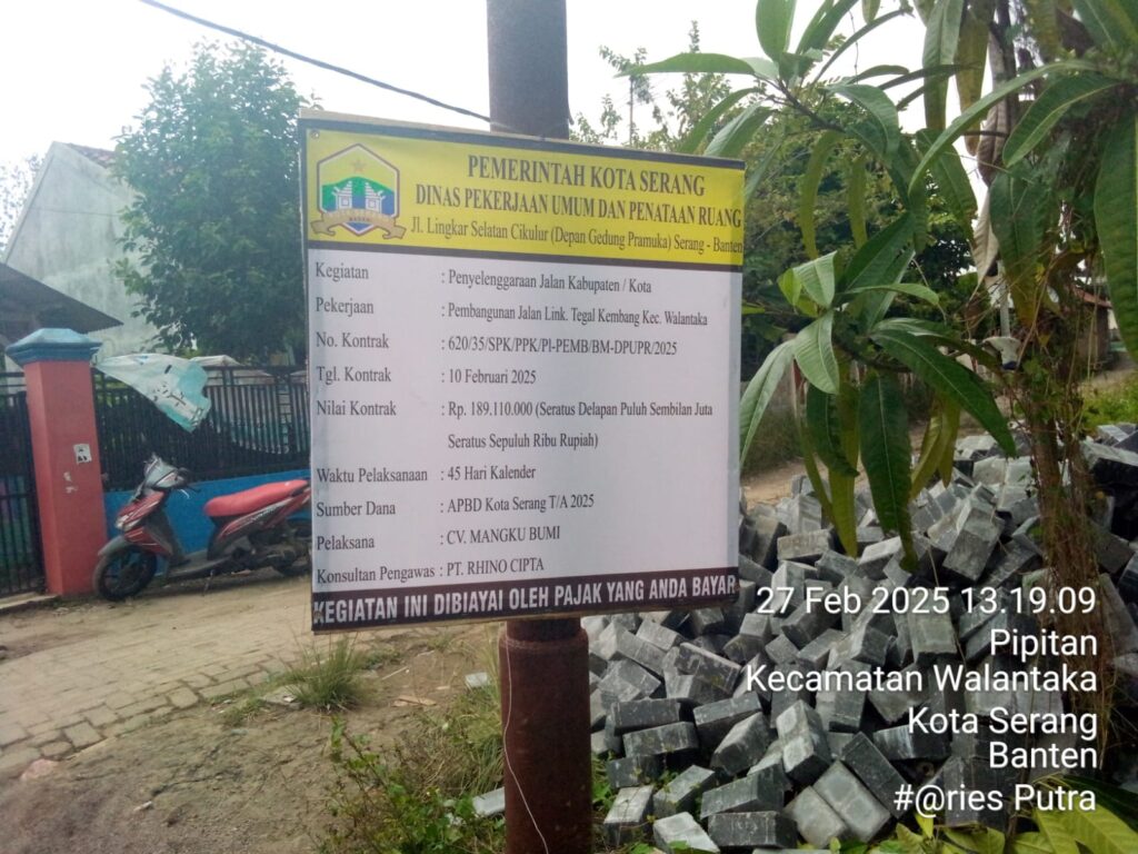 Pembangunan Paving Block di Walantaka Disorot: Diduga Abaikan K3 dan Lemah Pengawasan