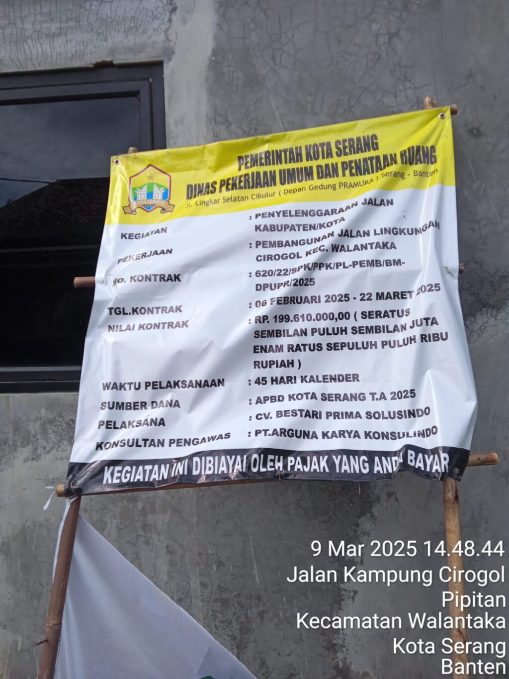 Pekerjaan Paving Block di Cirogol Walantaka Diduga Asal Jadi dan Minim Pengawasan