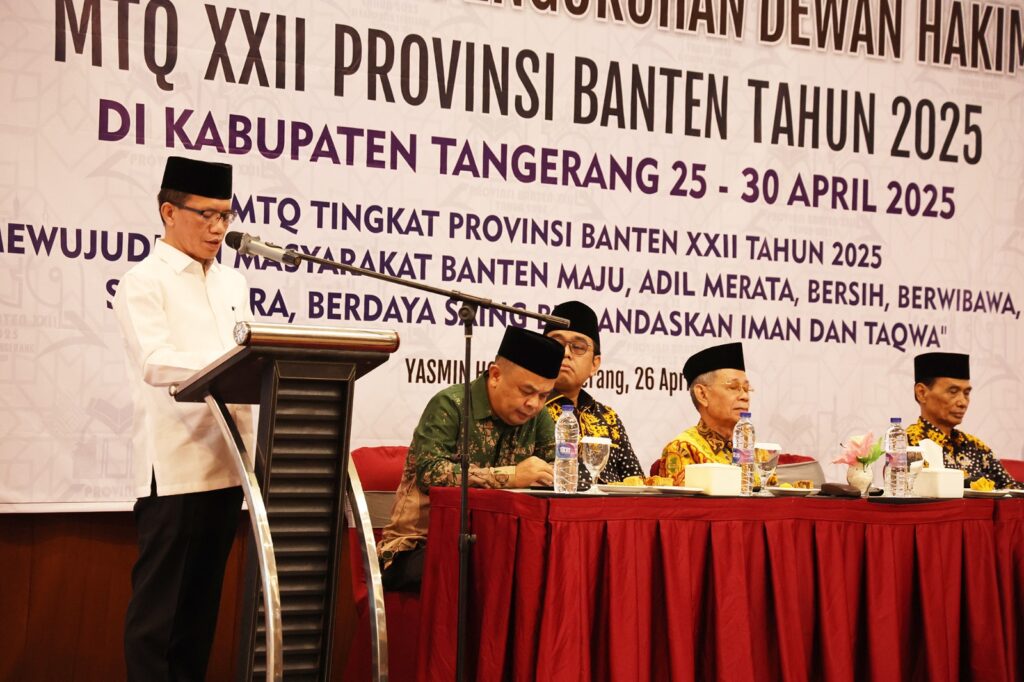 Buka Orientasi Dewan Hakim MTQ XXII Provinsi Banten, Plh Sekda Nana Supiana : Penilaian Harus Objektif Buka Orientasi Dewan Hakim MTQ XXII Provinsi Banten, Plh Sekda Nana Supiana : Penilaian Harus Objektif