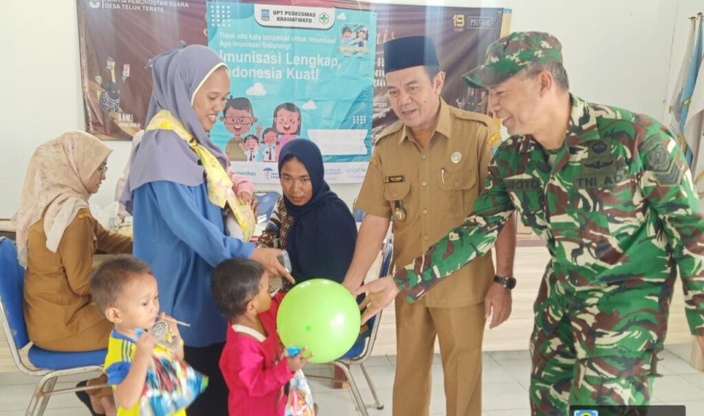 Babinsa Koramil Kramatwatu : Imunisasi Penting Untuk Masa Depan Generasi Sehat