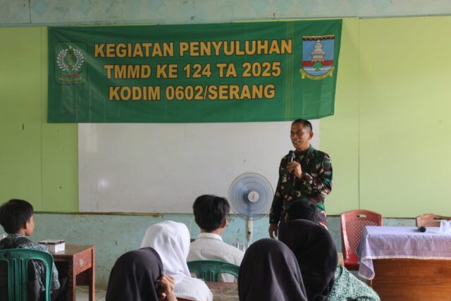 Satgas TMMD ke-124 Kodim 0602/Serang Gelar Penyuluhan Wawasan Kebangsaan bagi Siswa MTs Al-Muklisin