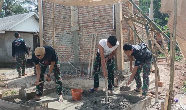 Pembangunan MCK Komunal TMMD ke-124 Kodim 0602/Serang Capai 30%