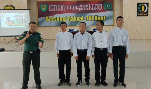 Semangat Tanpa Batas, Enam Anak Yatim Ikuti Sosialisasi Rekrutmen TNI AD di Kodim 0602/Serang
