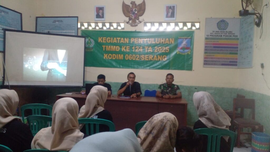 Satgas TMMD ke-124 Kodim Serang Dorong Kesadaran Lingkungan Warga Silebu Lewat Penyuluhan