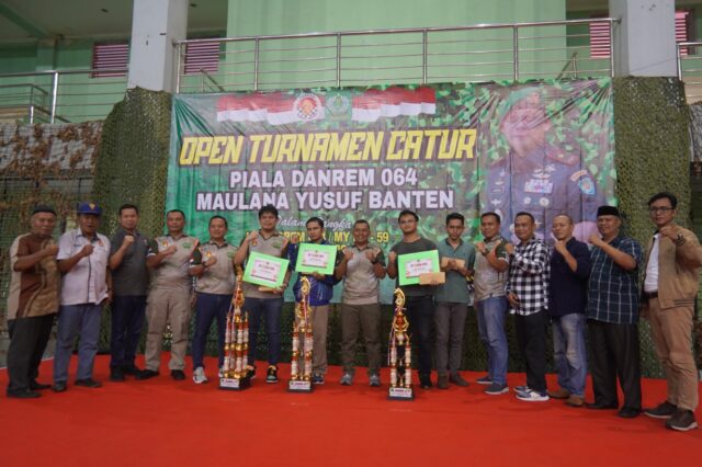 Turnamen Catur Piala Danrem Meriahkan HUT ke-59 Korem 064/Maulana Yusuf