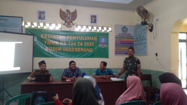 Satgas TMMD 124 Kodim 0602/Serang Bentengi Warga Silebu dari Terorisme dan Radikalisme Lewat Penyuluhan