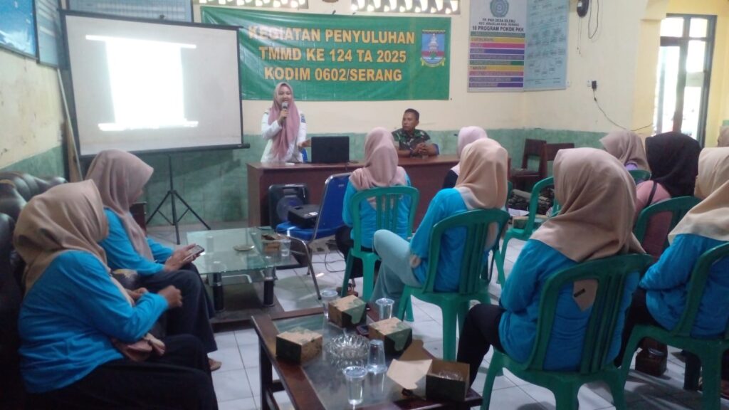 Satgas TMMD ke-124 Kodim 0602/Serang Gelar Penyuluhan PHBS di Desa Silebu