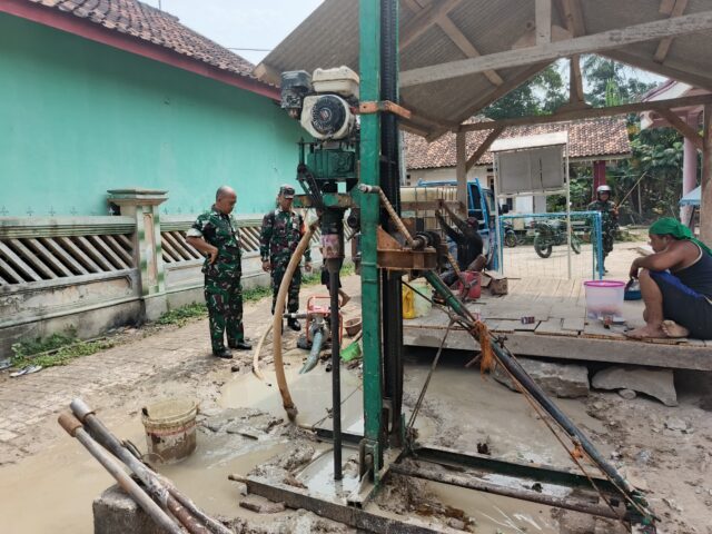 TMMD 124 Kodim Serang Tinjau Pengeboran Sumur untuk Dukung Akses Air Bersih di PAUD Nurul Islam