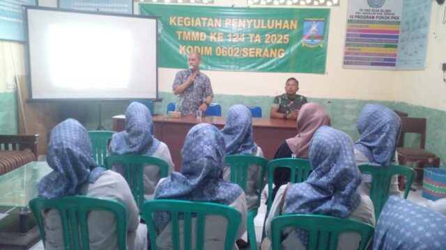 Satgas TMMD ke-124 Kodim 0602/Serang Gelar Penyuluhan Pembentukan Karakter Anak di Desa Silebu