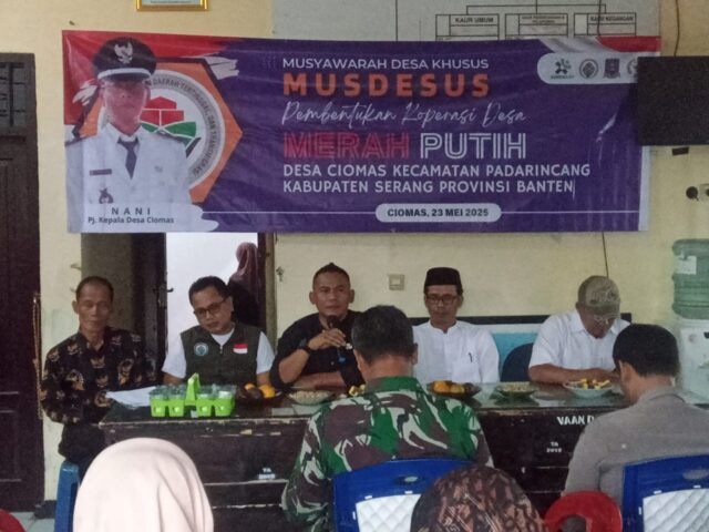 Warga Ciomas Sepakat Bentuk Koperasi Merah Putih Lewat Musdesus