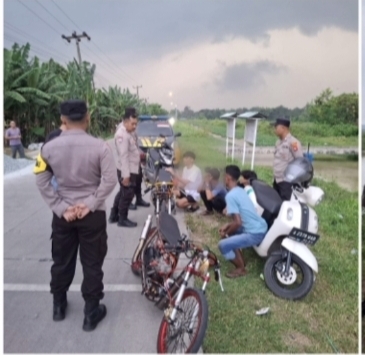 Polsek Cikande Gerebek Balap Liar di Jalan Raya Tambak–Carenang