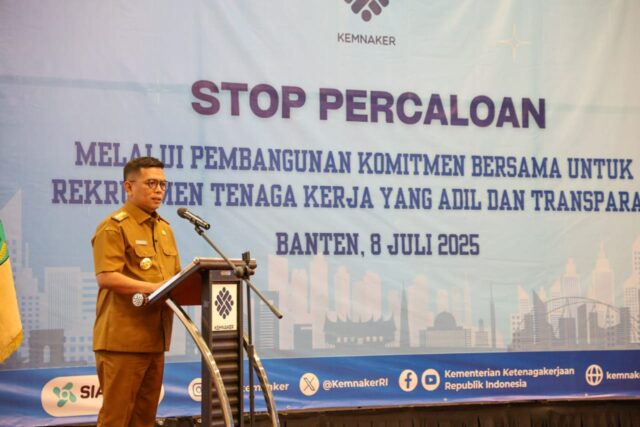Gubernur Banten Andra Soni: Stop Percaloan Tenaga Kerja