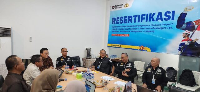 Pastikan Keamanan Obvitnas, PGN Lampung Diaudit Polri