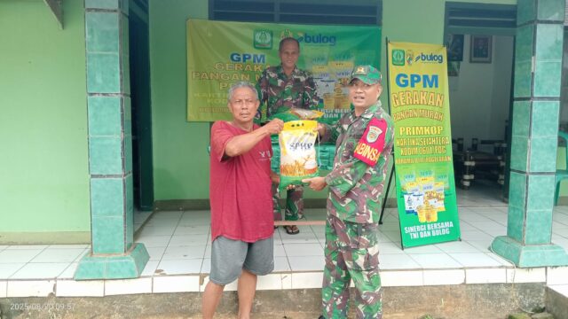 Koramil Pagelaran Buka Stand Gerakan Pangan Murah Jaga Stabilitas Harga Beras