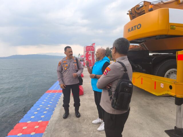Polri Lakukan Pengecekan Kesiapan Akhir F1 Powerboat Danau Toba