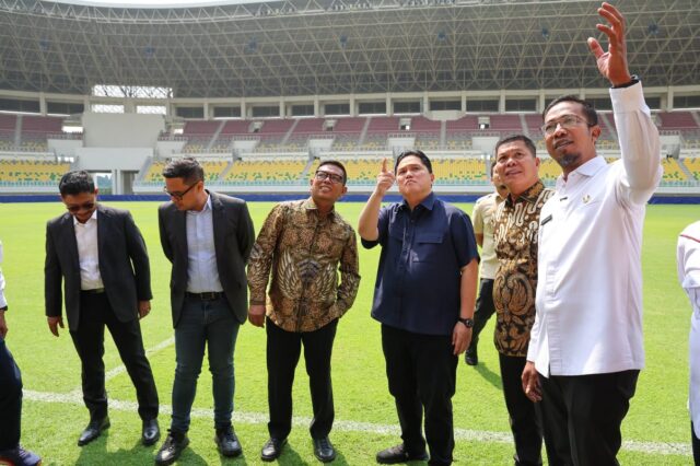 Andra Soni dan Erick Thohir Tinjau Stadion Internasional Banten