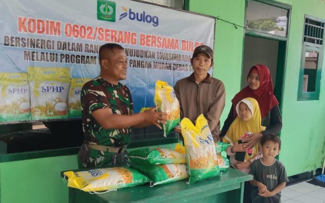 Koramil Pamarayan Sukses Menggelar Program Gerakan Pangan Murah Beras SPHP