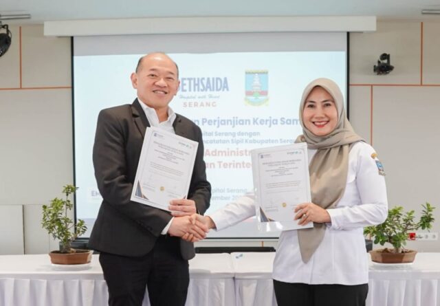 Inovasi Balung Anak, Disdukcapil Kabupaten Serang dan RS Bethsaida Hospital Teken PKS