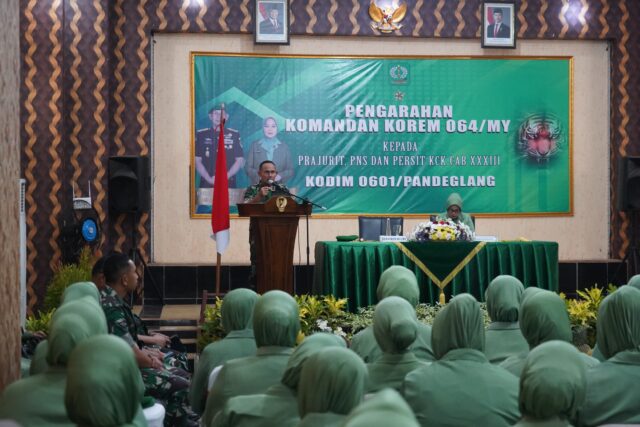 Danrem 064/MY Kunjungi Kodim Pandeglang, Tekankan Ketahanan Keluarga dan Waspada Medsos