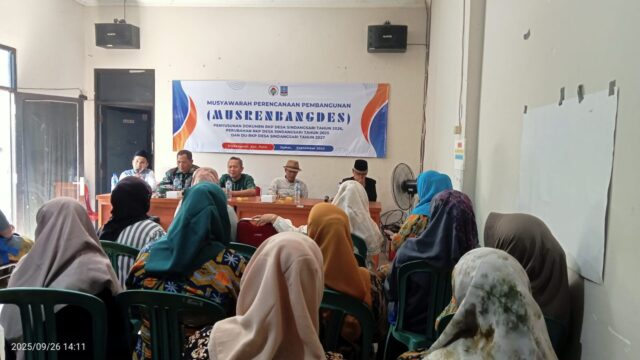 Musrenbangdes Sindang Sari Bahas RKPDes 2026 dan Prioritas Pembangunan