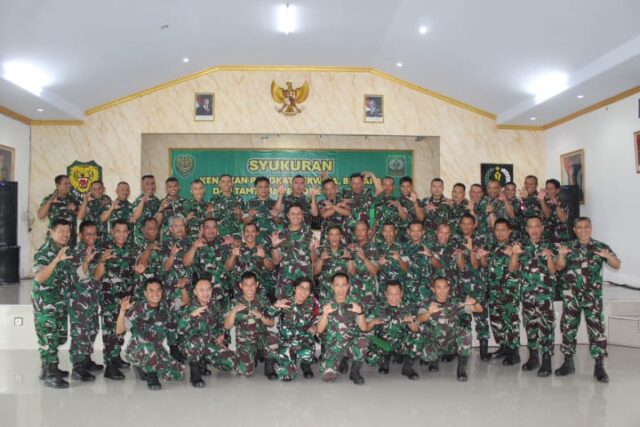 Gelar Tasyakuran, Dandim Serang Apresiasi 64 Prajurit Naik Pangkat