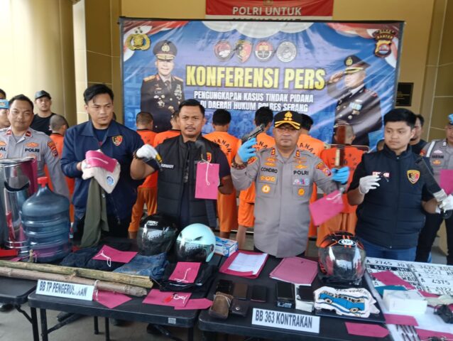 Dalam Lima Hari, Polres Serang Ringkus Sembilan Pelaku Kejahatan