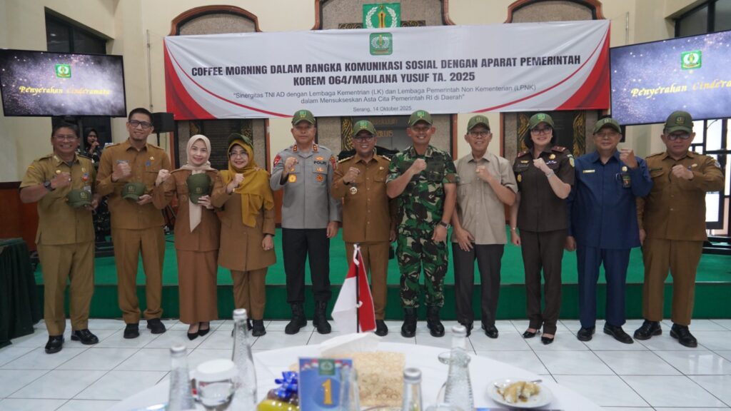 Ngopi Bareng Forkopimda, Danrem 064/MY Dorong Sinergi Nyata Bangun Banten Ngopi Bareng Forkopimda, Danrem 064/MY Dorong Sinergi Nyata Bangun Banten